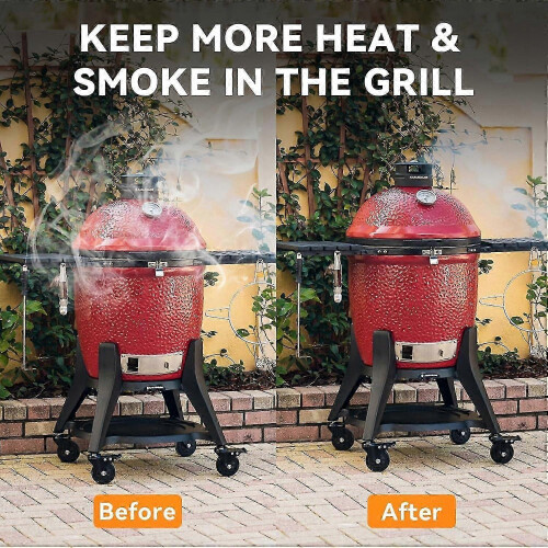 αυτοκόλλητη φλάντζα καπνιστή BBQ για ψησταριές Kamado όπως το Big Green Egg FT 15 1