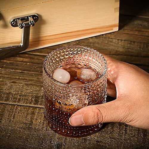 6,5 oz, 200ml, Σετ 6 ποτηριών Hobnail, Σετ 6 ανάγλυφων vintage ποτηριών για μπύρα, κο 1