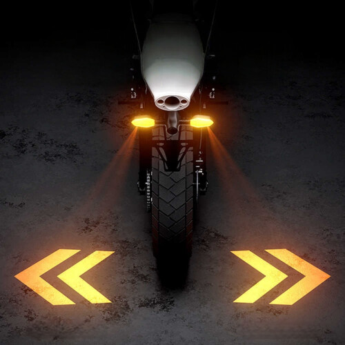 LED Sequential Turn Signal Lights for Motorcycle & Scooter - Ultra Bright 12V Direction Indicators with Dynamic Flow Projectio