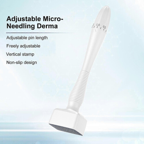 Adjustable Micro-Needling Derma Stamp Roller Skin Care Tool for Face Hair Beard 1