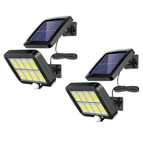 τεμάχια ηλιακά φώτα τοίχου 2000 Lumen 160 IP65 αδιάβροχα ενσύρματα φώτα ασφαλ 1