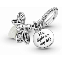 Luminous Firefly Pendant 925 Sterling Silver Charms Beads