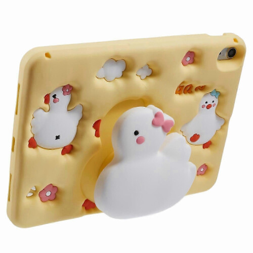 Compatible With iPad 10.9 (2022) Tablet Case 3D Duck Pattern Design Protective Cover with Shoulder Strap 2