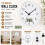 12 Inch Silent Wall Clock with LCD Date Day Temperature White 1