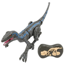 Rc Dinosaur Electric Walking Raptor Velociraptor Kids Toy Intelligent Animal Simulation Remote Control Dinosaur(B)