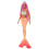 Bambola sirena con coda gialla e capelli rosa 2