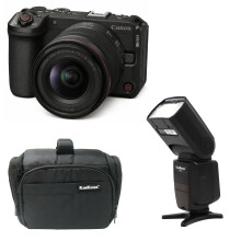 Canon EOS R6 V Kit (RF 20-50) with Kamkorda Bag & Flash