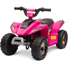 Straame Electric Quad Bike, 6V Kids Ride-On ATV with Back Trailer - Pink
