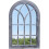 Arch Window Gothic Wall Mirror Grey Rustic 73x48Cm 5