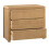 Curve 3 Drawer Chest oak color 3