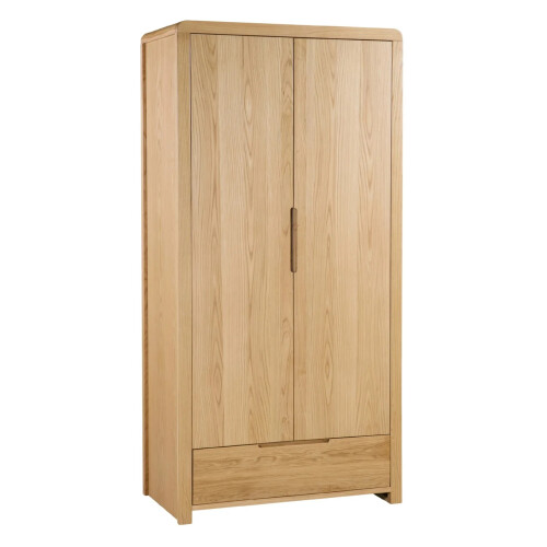 Curve 2 Door 1 Drawer Wardrobe 1