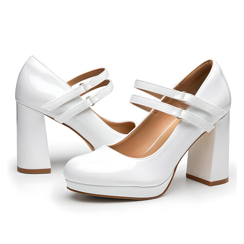 (39, White) Mary Janes Shoes Size 34-42 1