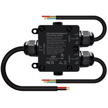 ESP-32 WLED LED Controller 2CH IP65 Waterproof with Mic for Music Sync WLED Control WS2812B WS2811 RGB LED Strip