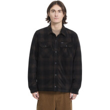 (S, Cacao) Volcom Mens Bowered II Polar Fleece Long Sleeve Shirt