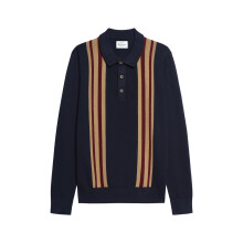 (XL, Dark Navy) Ben Sherman Mens Mod Long Sleeve Polo Shirt