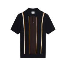 (XL, Black) Ben Sherman Mens Mod Stripe Short Sleeve Polo Shirt