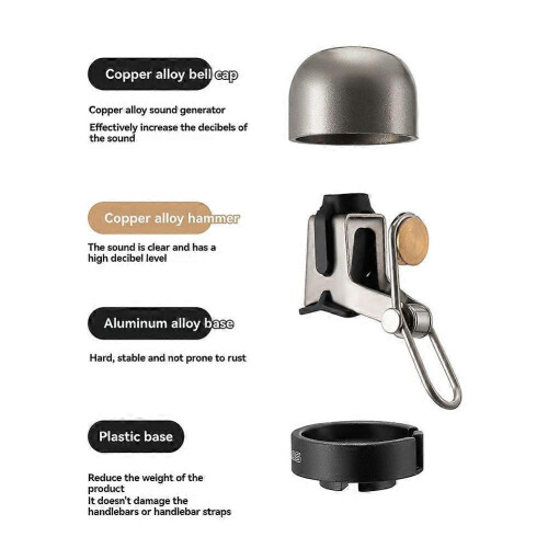 Road Bike Bicycle Bell 18-25mm Handlebar Plug Black 1