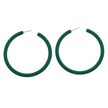 1 pair Fashion Acrylic Circular Earrings Circle Round Ear Jewelry Jewelry Popular Accessories Decor Dark Green