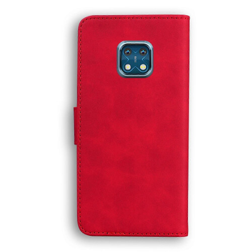 Red Flip Leather Phone Case, Compatible With Nokia XR20 2
