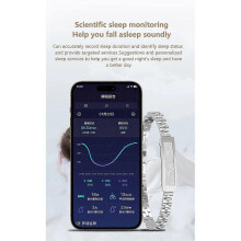 Smartes Kettenarmband für Damen, Bluetooth-fähig, App-fähig, Multisport-Funktion, Herzfrequenzmessung, Blutsauerstoffmessung,