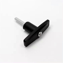 Clockwise Pop Up T Handle Lock Black with Weatherproof Gasket Nonthreaded for RV Toolbox