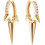 Gold Spike Hoop Earrings Gold Plated Dainty Ear Cute Small Dagger Spike Sleeper Dangle Drop Tiny Boho Beach Simple Delicate Spi 1