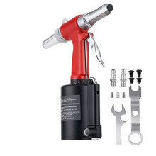 Kit di Rivettatrice Pneumatica-Duoku-con Punta 2,4/3,2/4,0/4,8 mm, Forza di Trazione di 1100 kg, Impugnatura Stabile a 3 Griffe