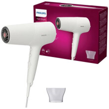 Secador de pelo - PHILIPS - 5000 Series BHD501/00 - ThermoShield - Ionizador de aire - Blanco