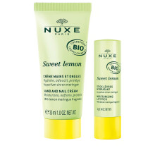 Set Nuxe: Sweet Lemon Moisturizing Hand Cream 30 ml + Sweet Lemon Lip Balm 4 g