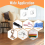 20 Clear Self Adhesive Hooks, Wall Hooks Up to 15 kg, Includes Scraper for Bathroom and Kitchen 2