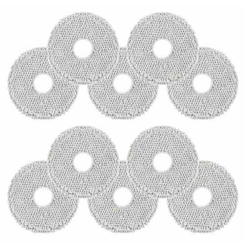 10 Pack Microfiber Mop Pads for Robot Vacuum, Soft, Washable and Reusable Replacement Cloths