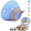 Adjustable Cat Recovery Collar, Soft Post Surgery Cone for Cats, Blue, Small Neck 14-24 cm 1