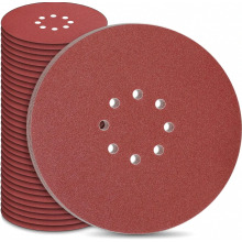 180mm 120 Grit Sanding Discs, 40 Pack, 8 Hole Sandpaper Sheets for Wall and Ceiling Sanders