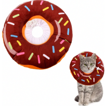 Soft Adjustable Protective Cat Cone Collar, Anti-Bite Safety Recovery Neck Cone for Cats, Dogs, Puppies and Kittens, Bro