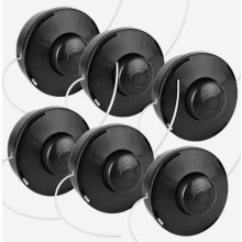 6 X Double Line Trimmer Head for Brush Cutter, Auto Feed Spool, Line Head, Mowing Head, Trimmer Line for Brush Cutters