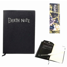 Anime Theme Notebook with Feather Pen, Cosplay Journal for Daily Writing and Note Taking, A5 Hardcover