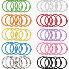 50 Metal Book Binding Rings, 30 mm Loose Leaf Binder Rings for Scrapbook, Photo Album, Office, School and Home Use