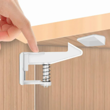 10 Pack Child Safety Cabinet Locks, Invisible Cabinet Door and Drawer Locks, No Drilling or Screws, Baby Proof Cupboard