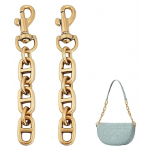2 Piece Alloy Bag Extension Chains 12 cm Antique Gold Crossbody Shoulder Strap Extenders with Swivel Clasps