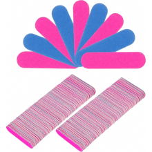 200 Professional Nail Files, Double Sided Disposable 180/240 Grit Mini Nail File Set for Gel and Natural Nails