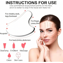 Kasvohierontasarja, Ruostumattomasta teräksestä valmistettu gua sha -työkalu, Jäärulla, Kasvojenpuhdistussarja, Ihonhoito, Jawline-hierontar
