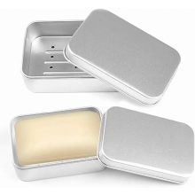 Travel Soap Case 2 Pack, Aluminum Soap Box with Drain Tray, Waterproof and Moisture Resistant, Rustproof Storage for Hom