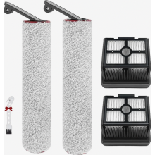 Main Brush Accessory Set for Dreame H12 Pro H12 Dual Wet and Dry Vacuum Cleaner Replacement Parts, 2 Brush Rollers, 2 HE