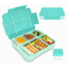 Kids Bento Lunch Box with Compartments, 1300ml Leakproof Lunch Container for School and Nursery, Mint Green