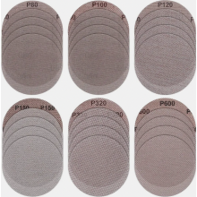 30 Piece Mesh Sanding Discs 125 mm Hook and Loop Dustless Anti-Clogging Sanding Pads for Ceiling Sanders and Drywall San