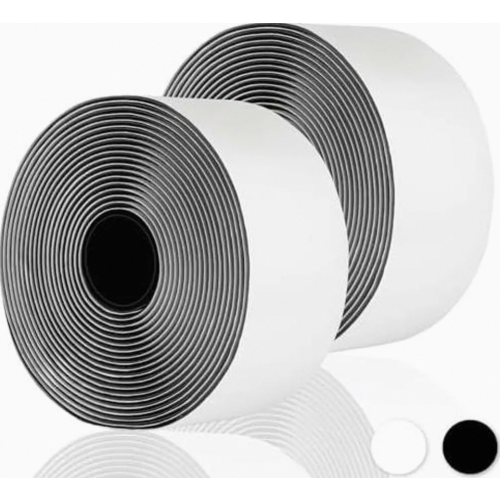 Self Adhesive Hook and Loop Tape 5 m Extra Strong Double Sided 50 mm Wide with Adhesive Backing White 1