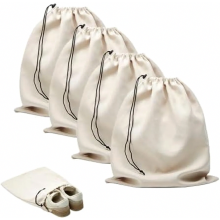 Confezione da 4 sacchetti porta scarpe da viaggio per uomo e donna, con coulisse, 45 x 35 cm, lavabili, riutilizzabili, pieghevoli, resisten