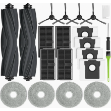 Set di accessori di ricambio per robot aspirapolvere, 4 sacchetti per la polvere, 4 filtri, 2 spazzole principali, 4 panni per la pulizia, 4