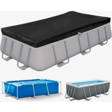 Telo di copertura rettangolare per piscina 300-200 cm, telo per piscina 305 x 205 cm, per uso estivo e invernale, tessuto Oxford 420D resist