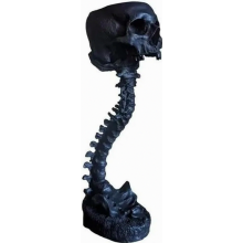 Set di fioriere a forma di teschio e supporto a spina dorsale per Halloween, vaso per fiori a forma di teschio umano in poliresina, decorazi